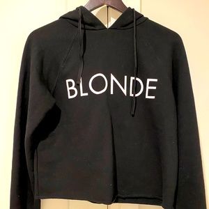 Brunette the Label - Blonde cropped hoodie